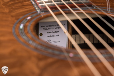 Huss and Dalton OM Custom Acoustic Guitar with Curly Redwood and African Blackwood