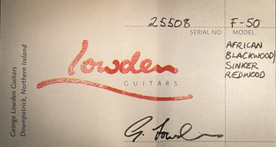 Lowden F-50 Sinker Redwood & African Blackwood