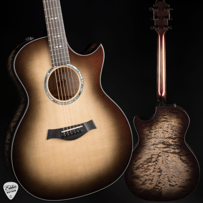 Taylor Custom #26 C14ce B5026 Grand Auditorium Sitka Spruce/Quilted Big Leaf Maple – Silver Cranberry Supernova/NAMM 2025 Acoustic Guitar