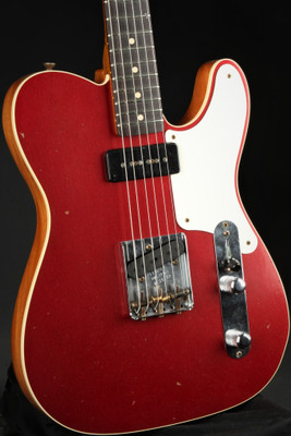 Fender Custom Shop Limited Edition P90 Mahogany Telecaster Journeyman - Aged Firemist Red