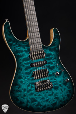 Suhr Modern Black Limba/Quilt Maple - Trans Teal Burst - Eddie's