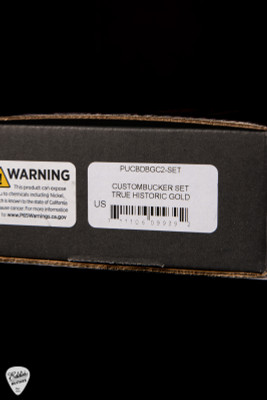 Gibson Custombucker Matched Set, Double Black, True Historic Gold Covers, 2-Conductor, Unpotted, Alnico 3, 8K Humbucker Pickups