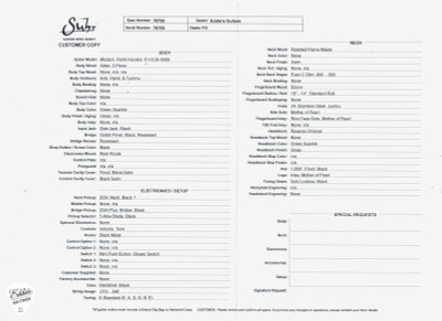 Suhr Modern Roasted Electric Guitar in Green Sparkle