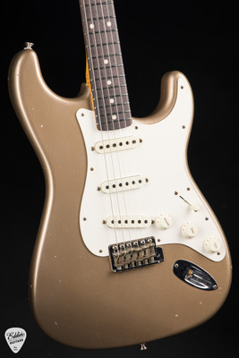 Fender Custom Shop Master Built 1959 Transition Stratocaster Journeyman Relic Electric Guitar in Shoreline Gold