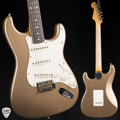 Fender Custom Shop Master Built 1959 Transition Stratocaster Journeyman Relic Electric Guitar in Shoreline Gold