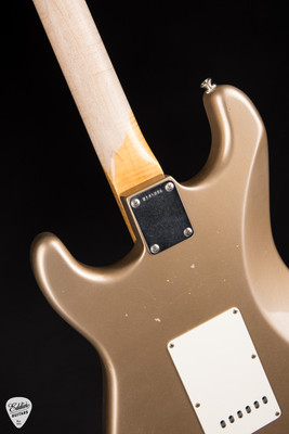 Fender Custom Shop Master Built 1959 Transition Stratocaster Journeyman Relic Electric Guitar in Shoreline Gold