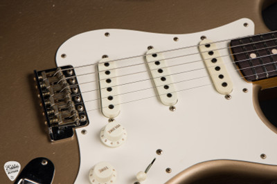 Fender Custom Shop Master Built 1959 Transition Stratocaster Journeyman Relic Electric Guitar in Shoreline Gold