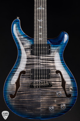 Paul Reed Smith Eddie's Guitars Wood Library Hollowbody II Piezo/Stained Neck Electric Guitar in Charcoal Blue Burst