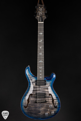 Paul Reed Smith Eddie's Guitars Wood Library Hollowbody II Piezo/Stained Neck Electric Guitar in Charcoal Blue Burst