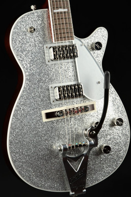 Used - Gretsch G6129T-89 Vintage Select '89 Sparkle Jet With Bigsby, Rosewood Fingerboard, Silver Sparkle