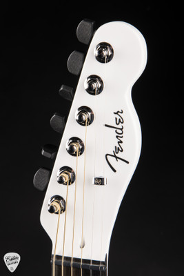 Fender Limited Edition FINNEAS American Acoustasonic Telecaster Electric Guitar in Arctic White Satin