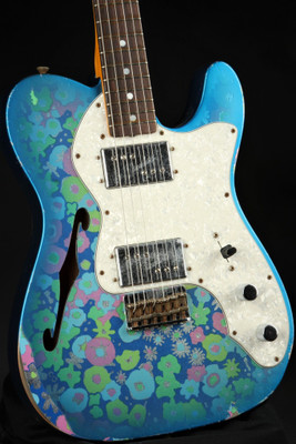 Fender Custom Shop Limited Edition 1972 Thinline Telecaster Relic - Aged Blue Flower/2021 Fender Custom Shop Winter Online Event
