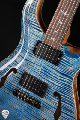 Paul Reed Smith Eddie’s Guitars Wood Library Hollowbody II Piezo Cocobolo Electric Guitar in Faded Blue Jean