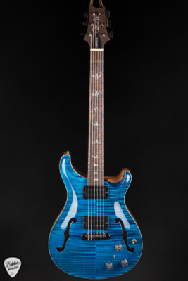 Paul Reed Smith Eddie's Guitars Wood Library Hollowbody II Piezo Cocobolo - Aquamarine
