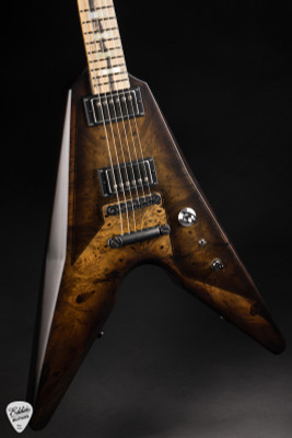 Dunable Asteroid Electric Guitar in Buckeye Burl