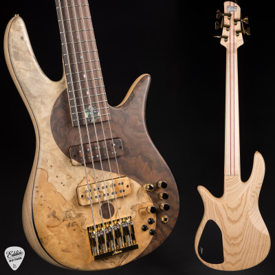 Fodera Monarch Deluxe Yin Yang 5 – Buckeye/Walnut Bass Guitar