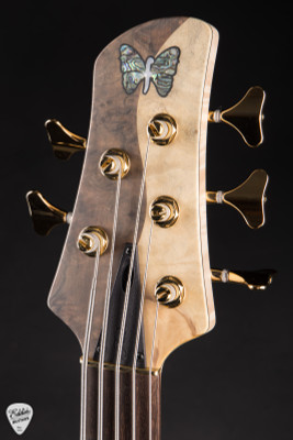Fodera Monarch Deluxe Yin Yang 5 – Buckeye/Walnut Bass Guitar