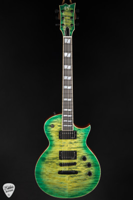 ESP USA Eclipse QM Electric Guitar in Lime Burst