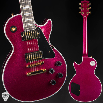 2024 – Gibson Custom Shop PSL Les Paul Custom Gloss Pink Sparkle Electric Guitar
