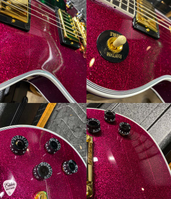 2024 – Gibson Custom Shop PSL Les Paul Custom Gloss Pink Sparkle Electric Guitar