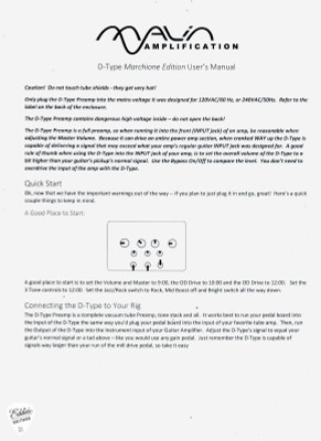 Marchione-Malin D-Type Tube Preamp