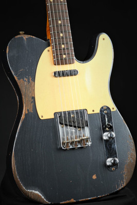 Fender Eddie's Guitars Exclusive Custom Shop 1957 Telecaster Roasted Ash Heavy Relic - Charcoal Frost Metallic