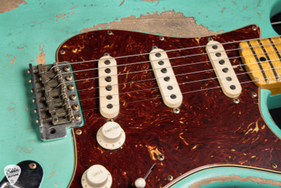 Fender Custom Shop Master Built 1969 Stratocaster Relic Electric Guitar in Sea Foam Green