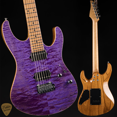 Suhr Modern Quilt Roasted - Trans Purple - Eddie's Guitars