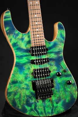 Used - Suhr Modern Set Neck/Black Limba/Burl Maple - Trans Algae (2016)