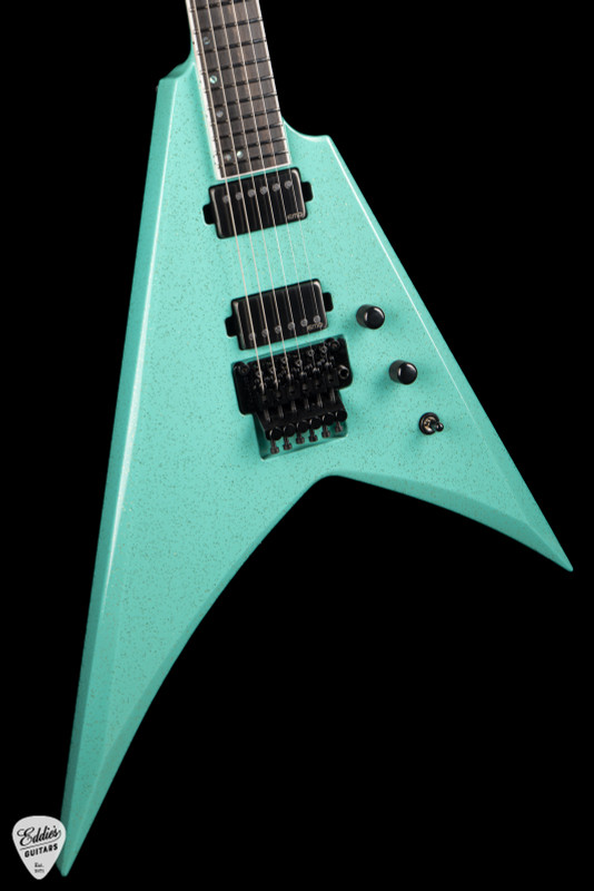 ESP USA V-II FR BH Electric Guitar in Midori Gold Sparkle