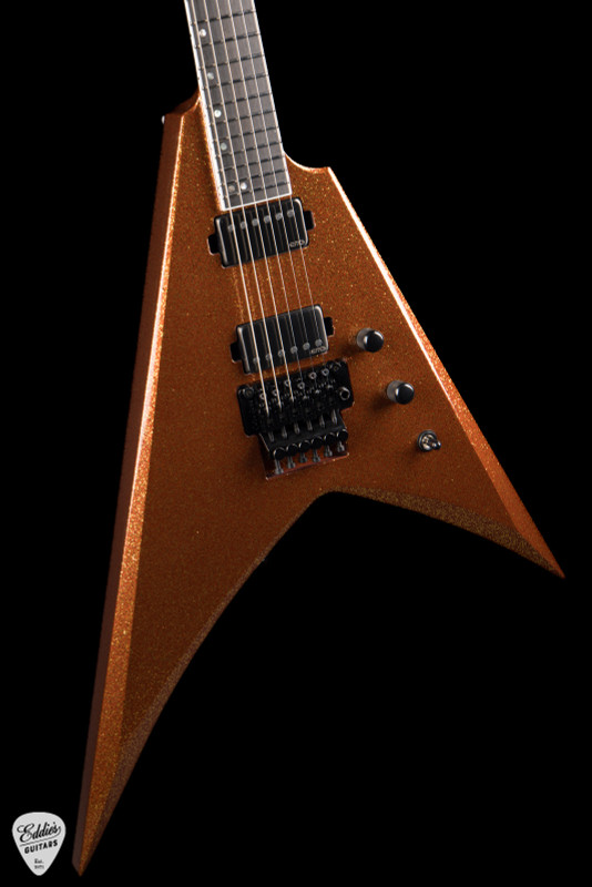 ESP V-II FR BH Electric Guitar in Rustic Copper Sparkle