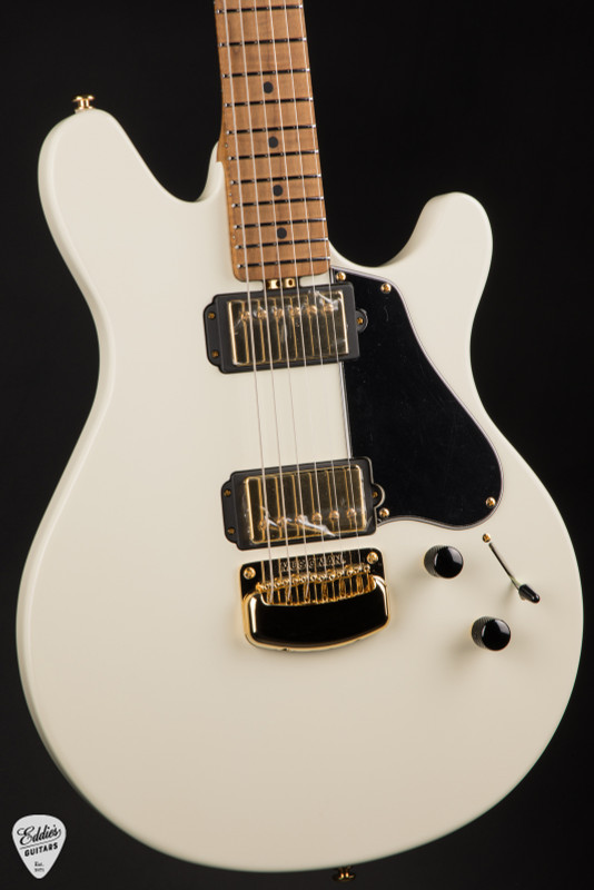 Ernie Ball Music Man Valentine HH Electric Guitar in Ivory White