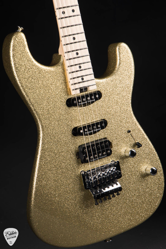 Charvel USA Custom Shop San Dimas HSS Gold Sparkle Electric Guitar
