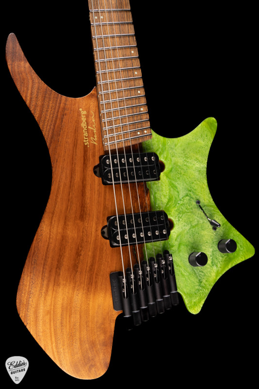 Strandberg Boden J Artisan 7 Koa Natural Green Resin Electric Guitar