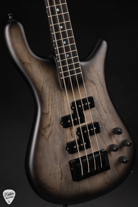 Spector NS-2 4 String Neck Thru Electric Bass in Matte Grey w/Black Burst