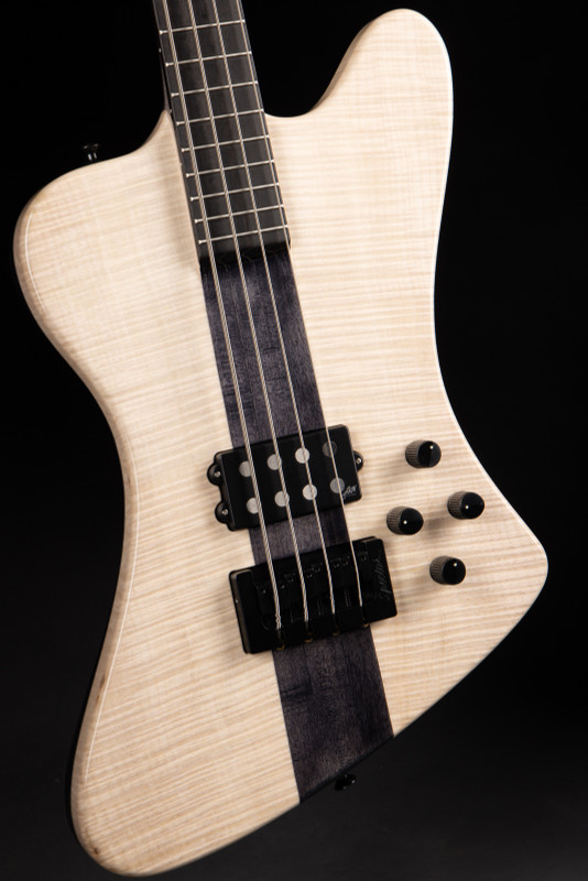 Spector NS-2X 4 String Neck Thru Bass Guitar in Black & White