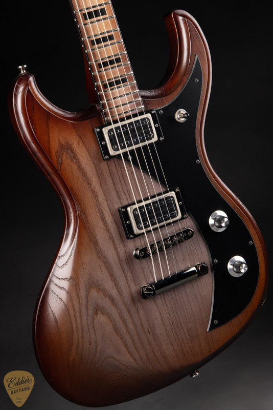 Dunable Gnarwhal Baritone Electric Guitar in Light Brown Charcoal Burst