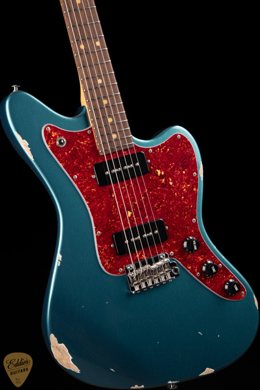 Suhr Eddie’s Guitars Exclusive Roasted Classic JM Antique Electric Guitar in Ocean Turquoise Metallic