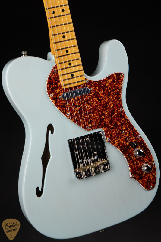 Fender Limited Edition American Professional II Telecaster Thinline electric guitar in Transparent Daphne Blue