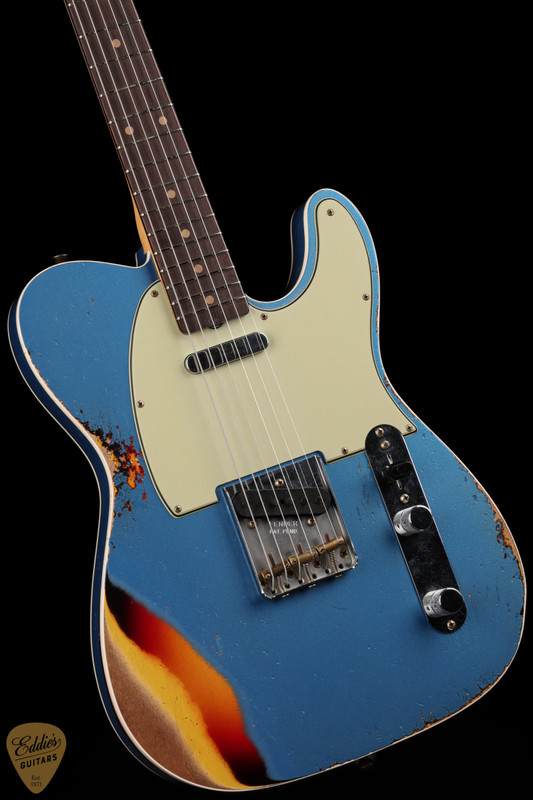 2024 - Fender Custom Shop LTD 60 Telecaster Custom Heavy Relic - Aged Lake Placid Blue over Chocolate 3-Color Sunburst