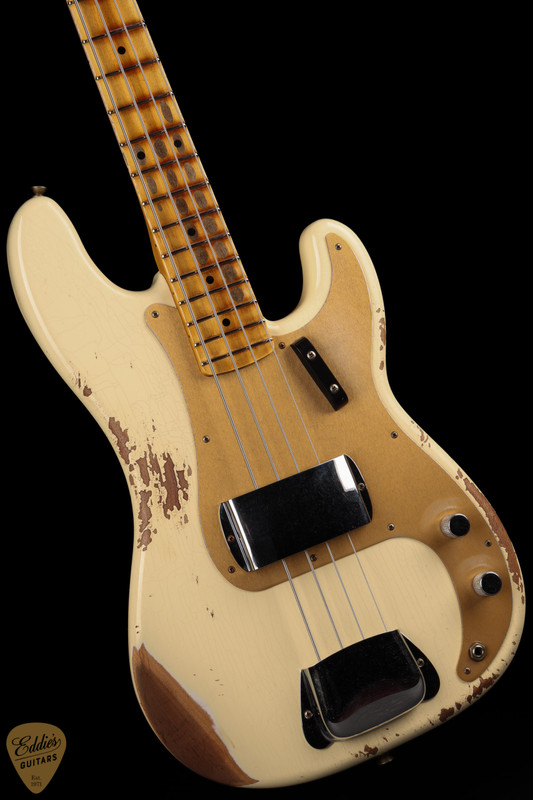 2024 - Fender Custom Shop 1958 Precision Bass Heavy Relic - Vintage White