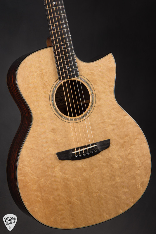 Goodall Parlor 14 Fret Cutaway - Bearclaw Sitka Spruce & Macassar