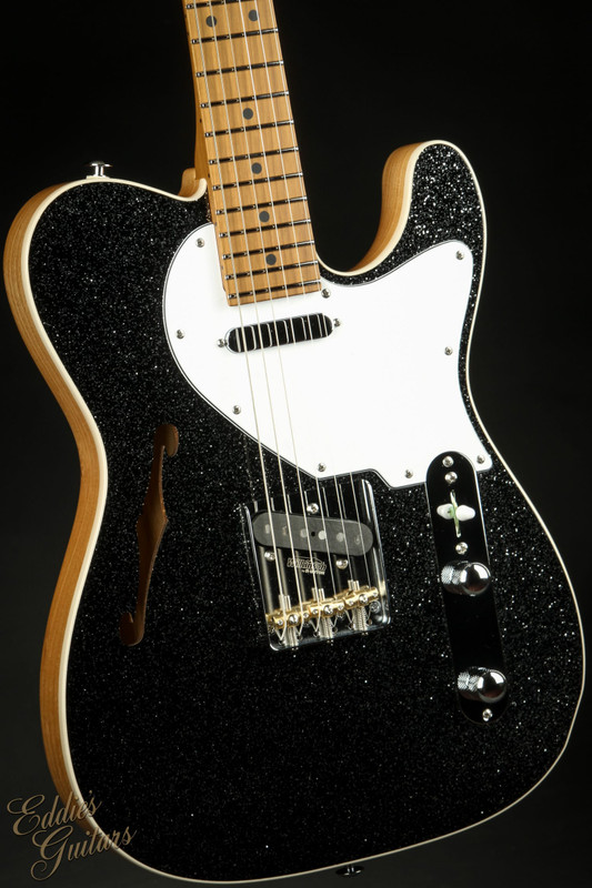 2023 - Suhr Eddie's Guitars Exclusive Custom Classic T Roasted - Black Sparkle #72282