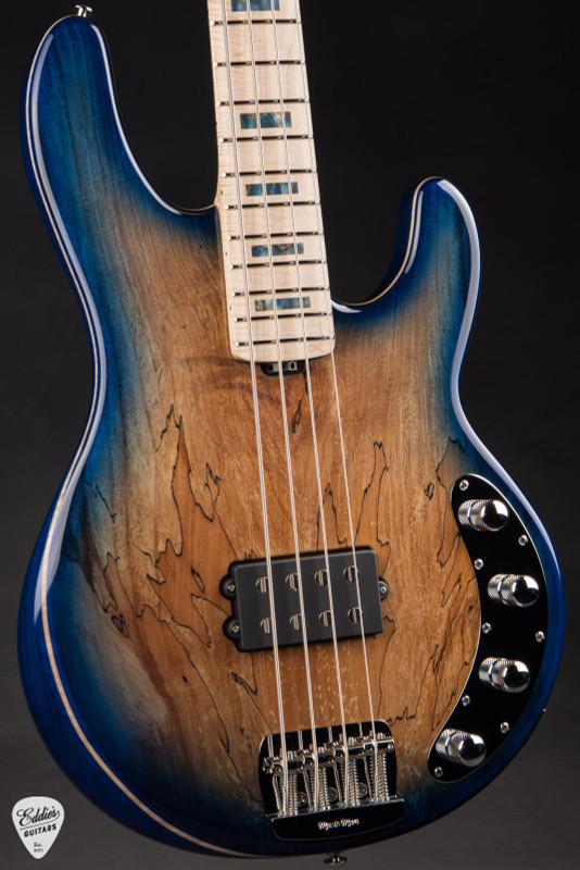 Ernie Ball Music Man BFR StingRay 4 H Bass Guitar in Paua Blue Burst Burst #77 of 150