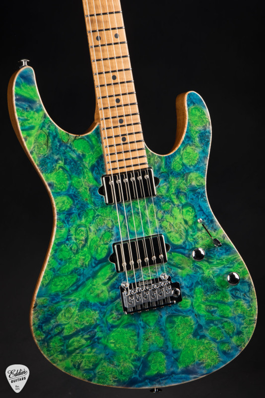 Suhr Modern Roasted Burl Maple Trans Algae Electric Guitar