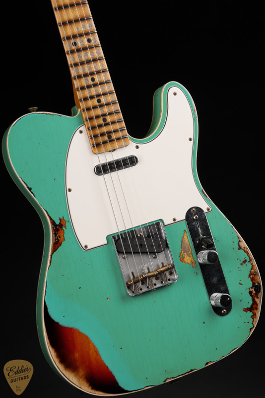 2024 - Fender Custom Shop LTD 1965 Telecaster Custom Heavy Relic - Aged Ocean Turquoise over 3-Color Sunburst