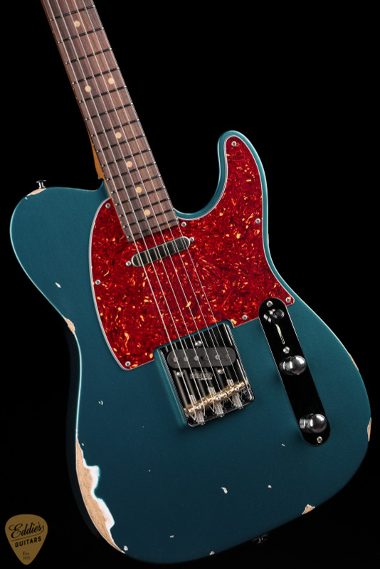 2024 - Suhr Eddie's Guitars Exclusive Roasted Classic T Antique - Ocean Turquoise Metallic