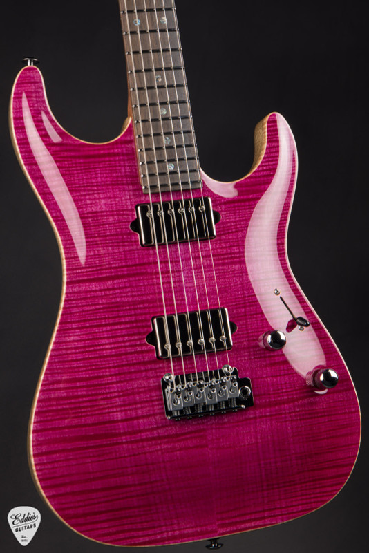 Suhr Standard Arch Top Electric Guitar in Magenta Pink Stain