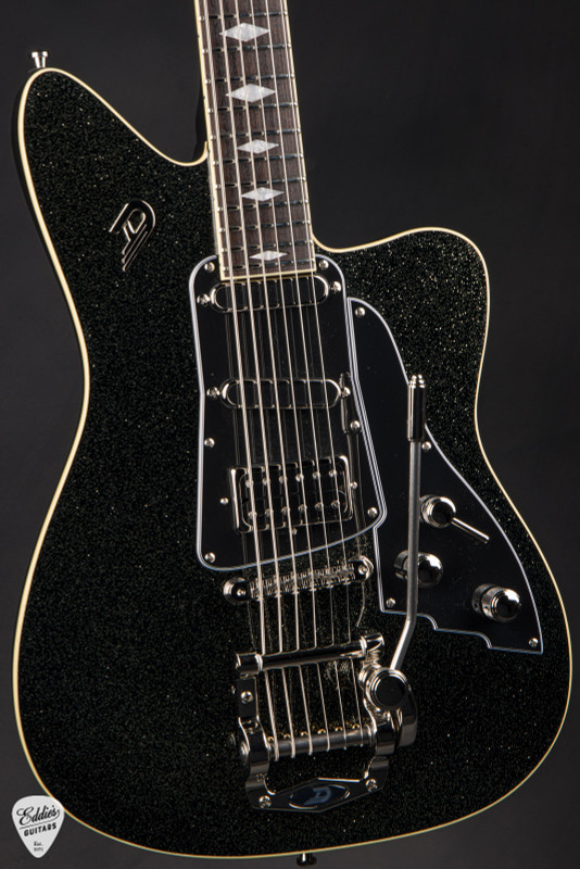 Duesenberg Paloma Baritone Electric Guitar in Black Sparkle