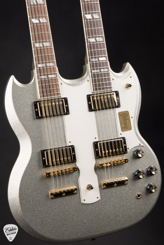2015 Gibson Custom Shop Mid 60s EDS 1275 Electric guitar in Silver Sparkle